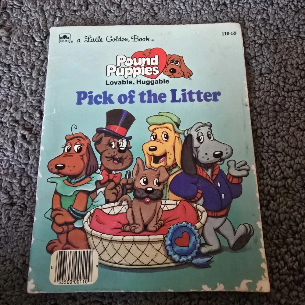 VINTAGE POUND PUPPIES 'PICK OF THE LITTER' - LITTLE GOLDEN BOOK - 1986 PAPERBACK